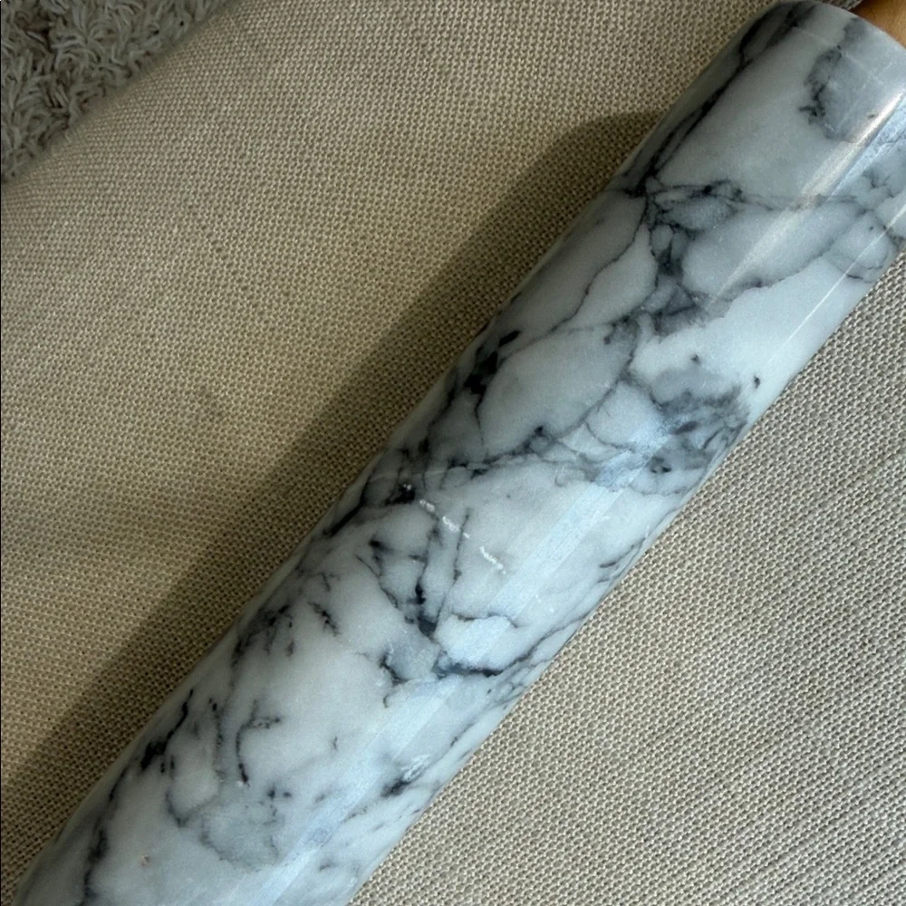 Marble Rolling Pin with Wooden Handles